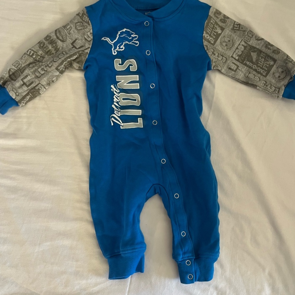 NFL Blue and Gray Kids One Piece Footie